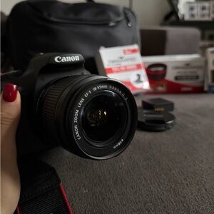 Canon Black Digital Camera with Lens